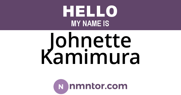 Johnette Kamimura