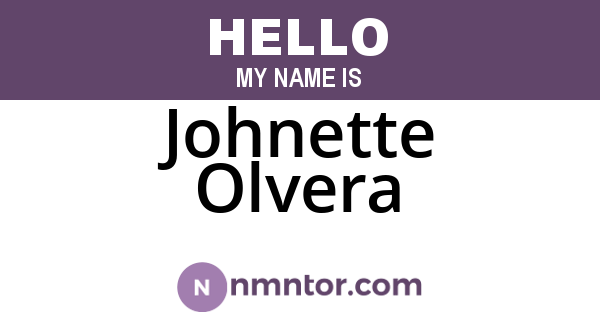 Johnette Olvera