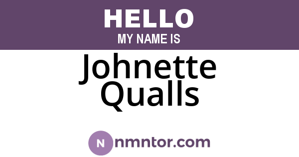 Johnette Qualls