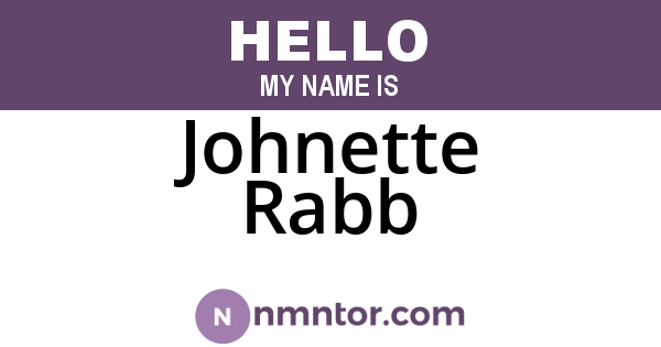 Johnette Rabb