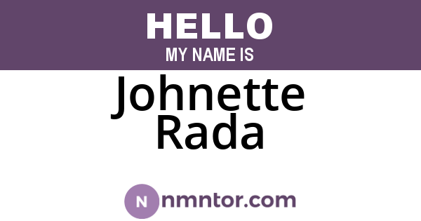 Johnette Rada