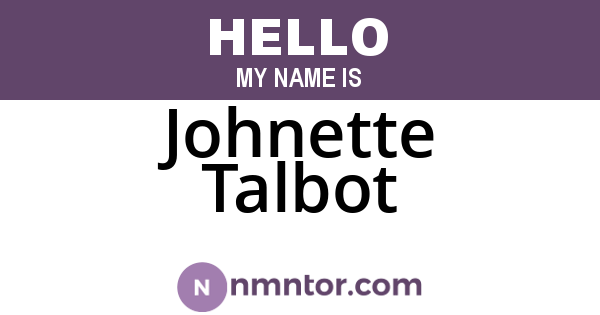 Johnette Talbot