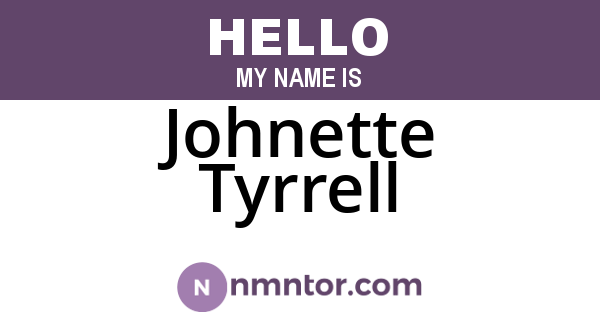 Johnette Tyrrell