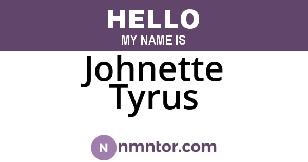Johnette Tyrus