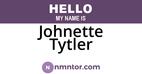 Johnette Tytler