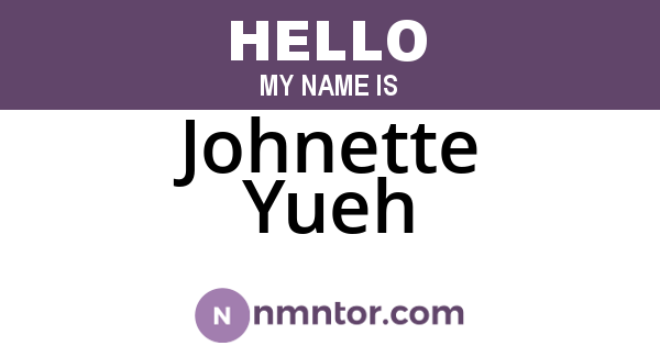 Johnette Yueh