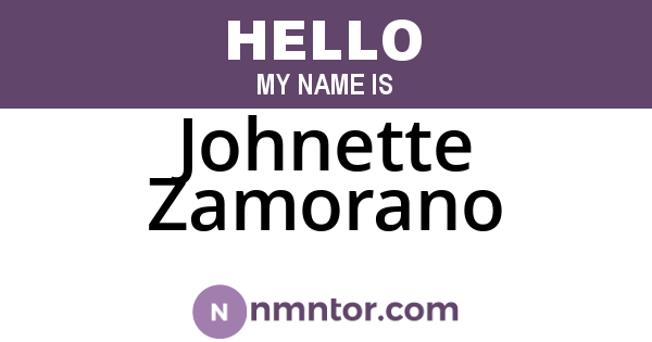 Johnette Zamorano