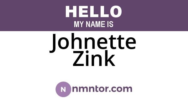 Johnette Zink