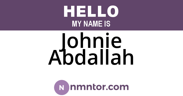 Johnie Abdallah