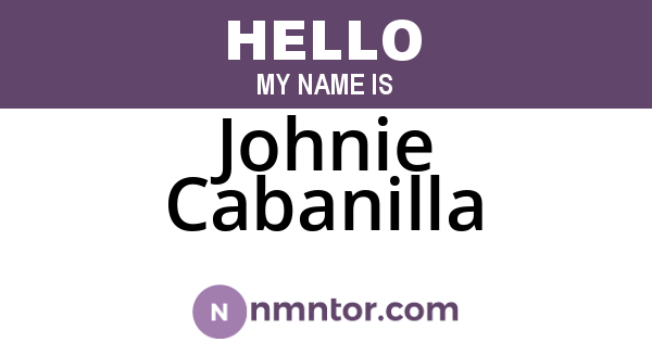 Johnie Cabanilla