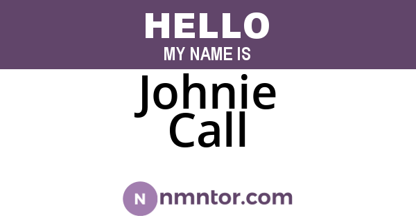 Johnie Call