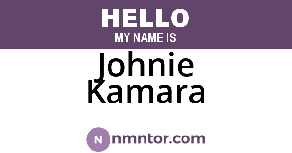 Johnie Kamara