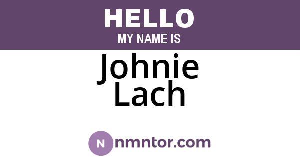 Johnie Lach