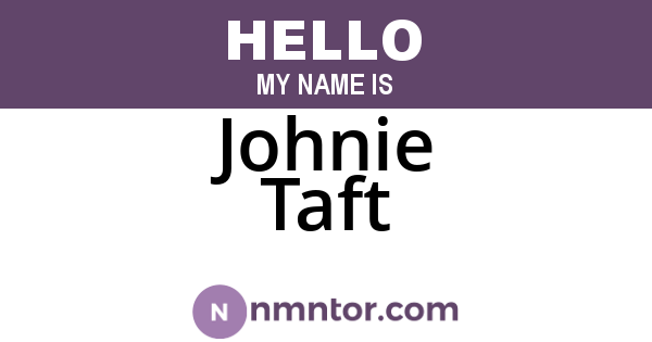 Johnie Taft