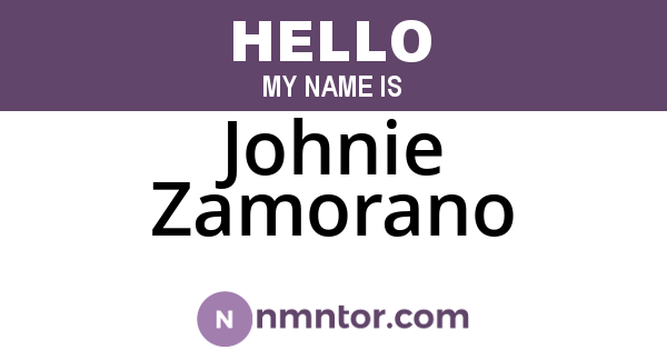 Johnie Zamorano