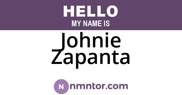 Johnie Zapanta