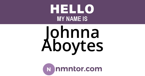 Johnna Aboytes