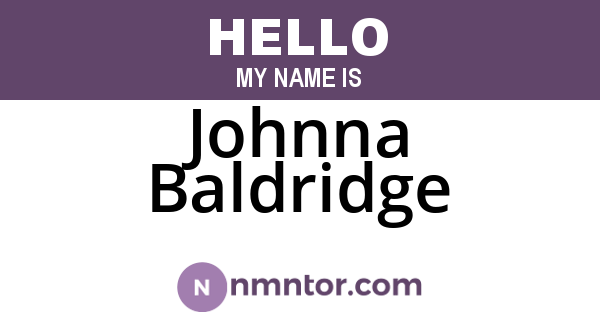 Johnna Baldridge