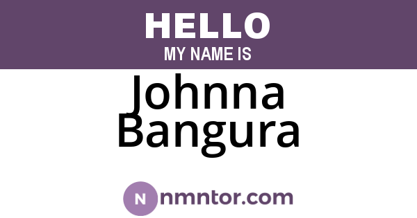 Johnna Bangura