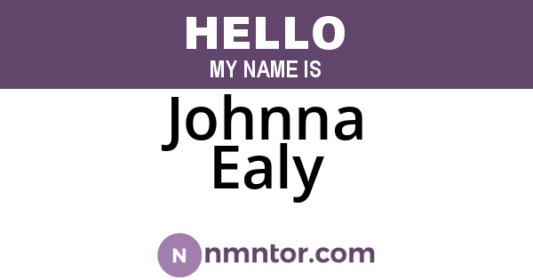Johnna Ealy