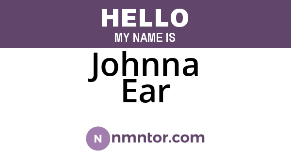 Johnna Ear