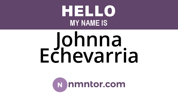 Johnna Echevarria