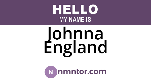 Johnna England