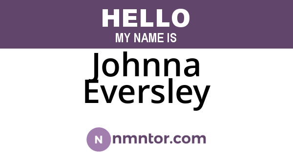 Johnna Eversley
