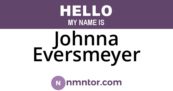 Johnna Eversmeyer