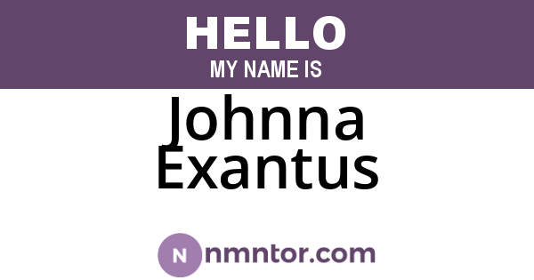 Johnna Exantus