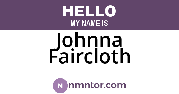 Johnna Faircloth