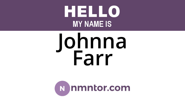 Johnna Farr
