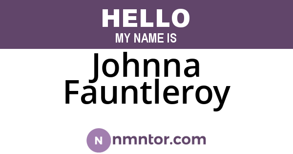 Johnna Fauntleroy