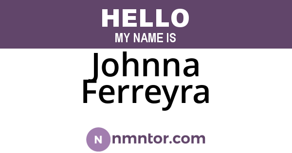 Johnna Ferreyra
