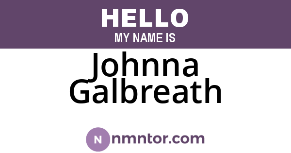 Johnna Galbreath