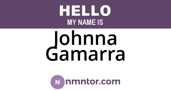 Johnna Gamarra