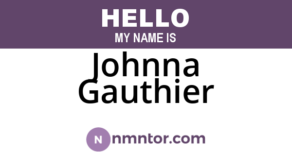 Johnna Gauthier