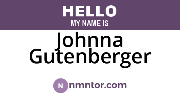 Johnna Gutenberger
