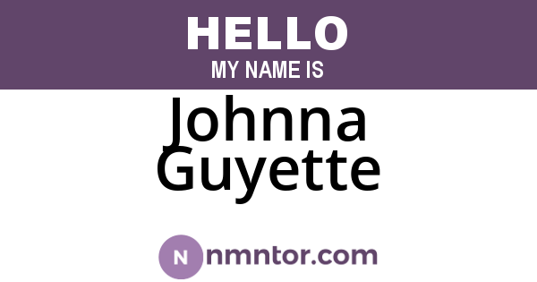 Johnna Guyette