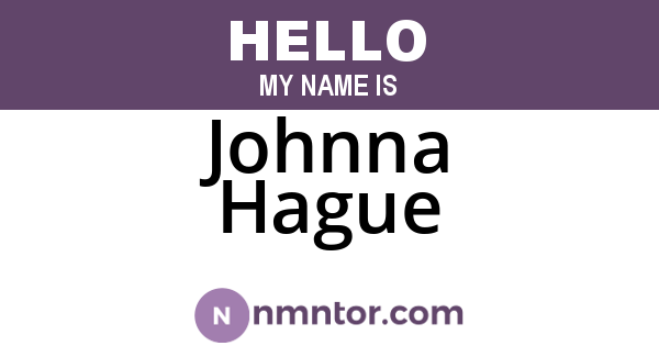 Johnna Hague