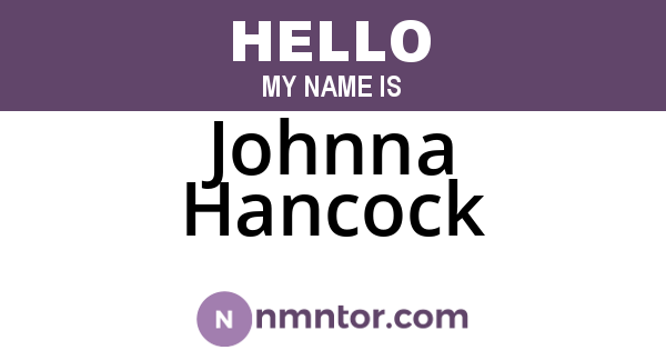 Johnna Hancock