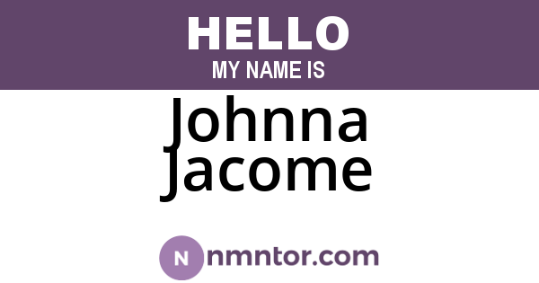 Johnna Jacome