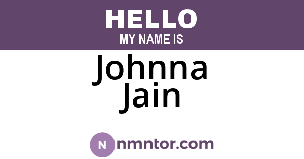Johnna Jain