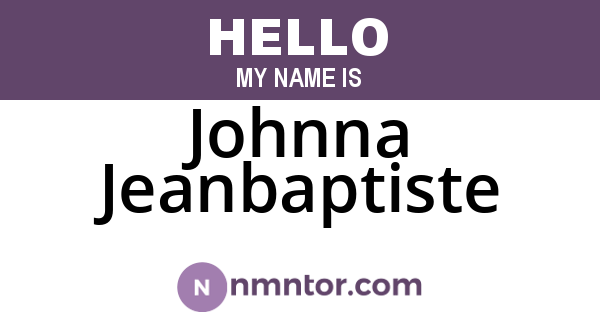Johnna Jeanbaptiste