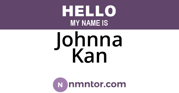 Johnna Kan