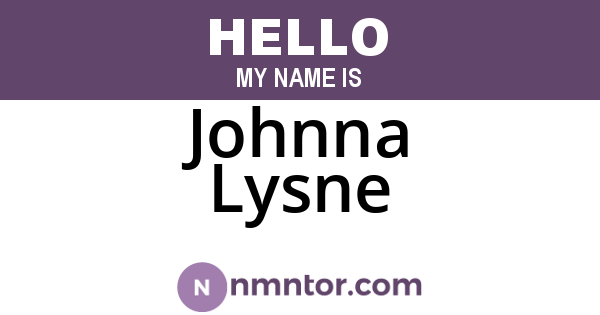 Johnna Lysne