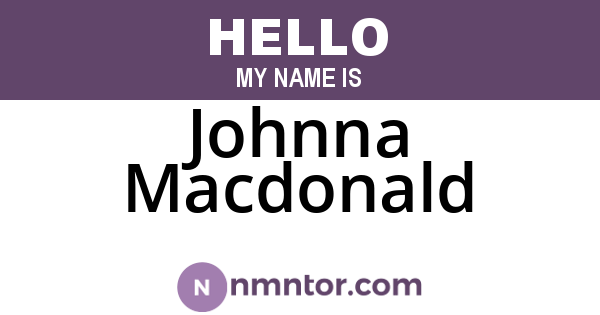 Johnna Macdonald