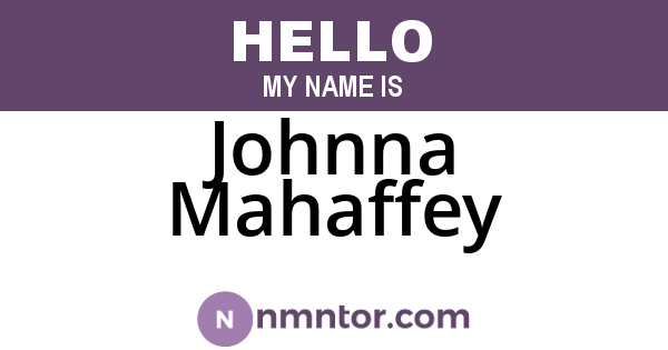 Johnna Mahaffey