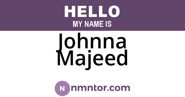 Johnna Majeed