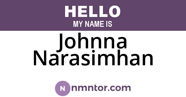 Johnna Narasimhan